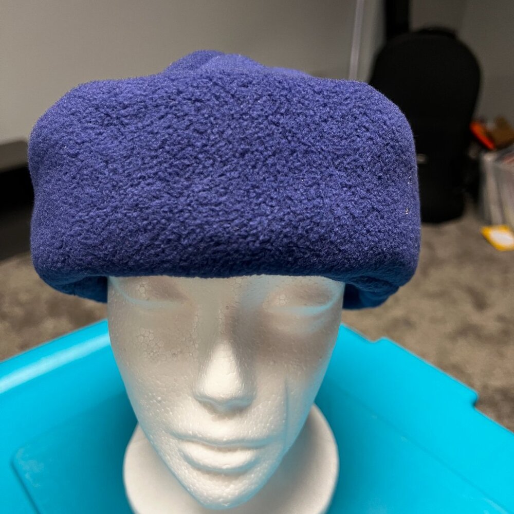 Blue Fleece Beanie Hat